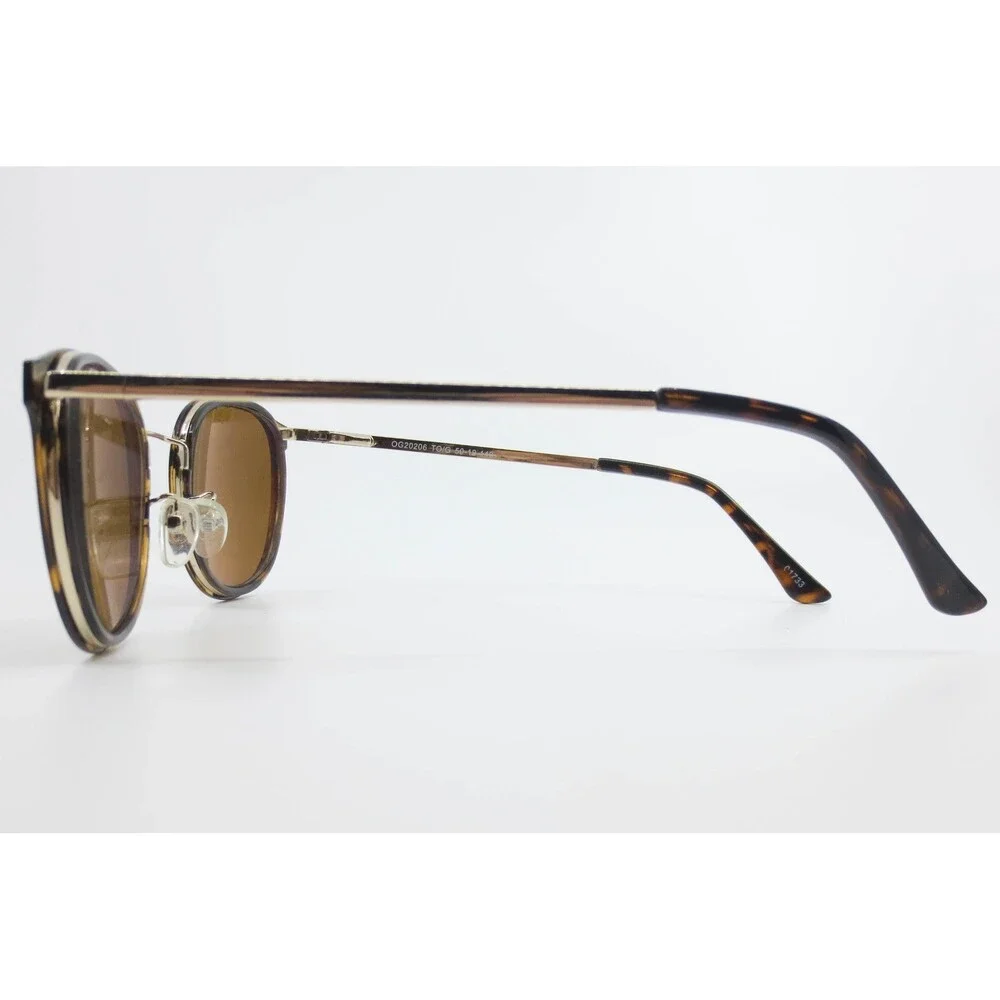 Otis + Grey OG20206 Tortoise Gold Round Eyeglasses Frames 50-19-140